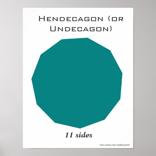 Hendecagon or Undecagon Poster of Polygon Zazzle