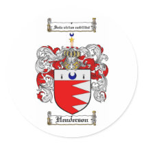 HENDERSON FAMILY CREST -  HENDERSON COAT OF ARMS stickers