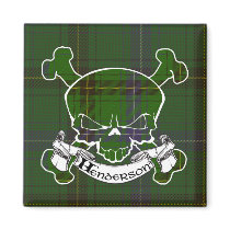 Henderson Tartan Skull Fridge Magnets