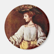 Hendrickje As Flora By Rembrandt Harmenszoon Van Magnet