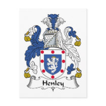 Henley Family Crest postcards