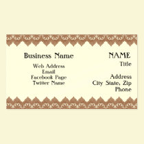 Henna Border Business Card business cards