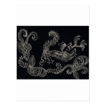 henna dragon post cards