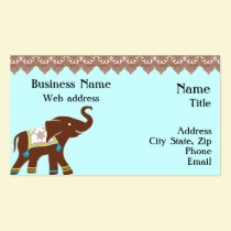 Henna Elephant Business Card business cards