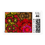 Henna Fall Flowers Postage Stamps