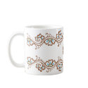 Henna Flower Chain Mug by sixteenthkid Henna Flower Chain Mug