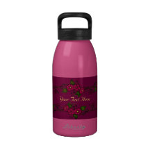 Henna Flower (Fuschia) Reusable Water Bottles