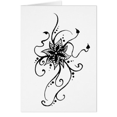 Henna Flower in Vines Card by ArtofAprilAnna