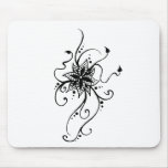 Henna Flower in Vines mousepads