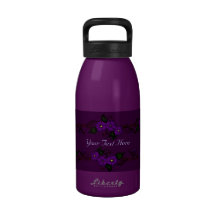 Henna Flower (Purple) Reusable Water Bottles