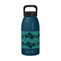 Henna Flower (Teal) Drinking Bottles