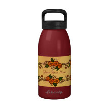 Henna Flower Water Bottle