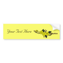 Henna Flower (Yellow) Bumper Stickers