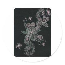henna flowers stickers