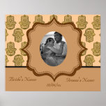 Henna Hand of Hamsa (Golden) (Wedding) Print