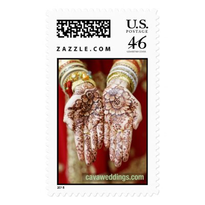 Henna Hands II Postage Stamp by caitos