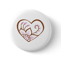 Henna Heart Pink buttons