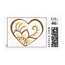 Henna Heart Yellow Stamps