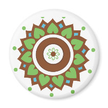 Henna Lotus Mandala magnets by sixteenthkid Henna Lotus Mandala magnets
