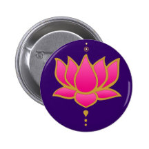 Henna Lotus Pink Button