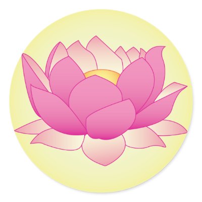 Henna Lotus Round Stickers by sixteenthkid