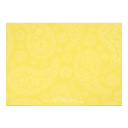 Henna Paisley Engagement Party Invitation (lemon)