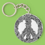 Henna Peace Sign keychains