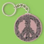 Henna Peace Sign keychains