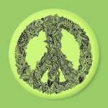 Henna Peace Sign magnets