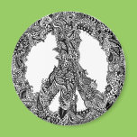 Henna Peace Sign magnets