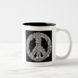 Henna Peace Sign mugs