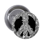 Henna Peace Sign buttons