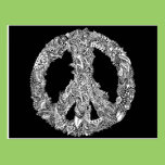 Henna Peace Sign postcards