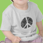 Henna Peace Sign (reverse) t-shirts
