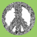 Henna Peace Sign stickers