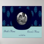 Henna Peacock (Blue) (Wedding) Posters