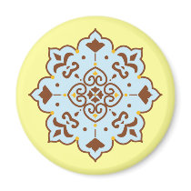Henna Persian Rug Mandala Fridge Magnets