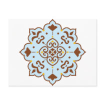 Henna Persian Rug Mandala Postcard
