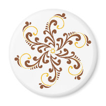 Henna Spiral Flower magnets by sixteenthkid Henna Spiral Flower magnets
