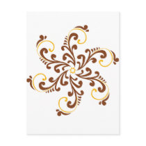 Henna Spiral Flower postcards by sixteenthkid Henna Spiral Flower postcards