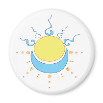 Henna Sun & Moon magnets by sixteenthkid Henna Sun & Moon magnets