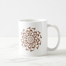 Henna Swirl Mandala Coffee Mugs