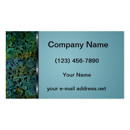 Henna Tattoo Design Business Cards (front side)