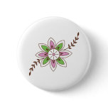 Henna Tattoo Flower buttons