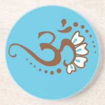 Henna Tattoo Flower Om Coaster coasters