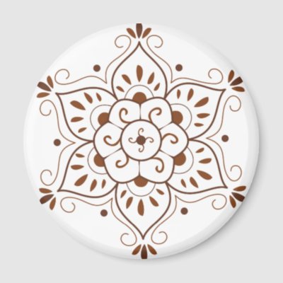 Henna Tattoo Mandala Fridge