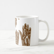 Hennaed Hands Mug (Indian Style) in Brown
