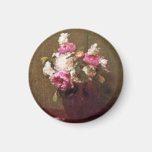 Henri Fantin-Latour Peonies and Roses Magnet