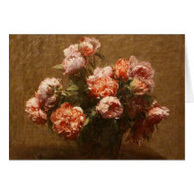 Henri Fantin-Latour Vase of Peonies Note Card