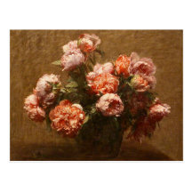 Henri Fantin-Latour Vase of Peonies Postcard